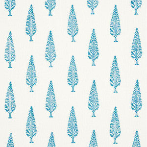 Juniper Block Print Blue 178510 by Schumacher Designer Fabric