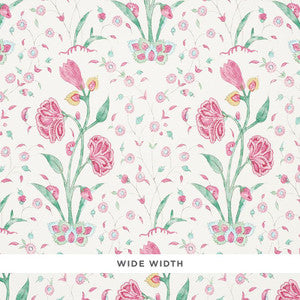 Khilana Floral Pink 5009953 by Schumacher Designer Wallpaper