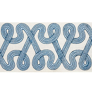 Freeform Embroidered Tape Sky 76731 by Schumacher Designer Trim