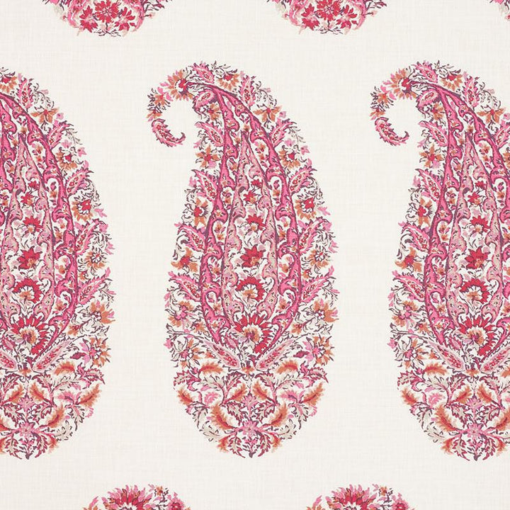 Shirala Paisley Magenta 173785 by Schumacher Designer Fabric Palampore 13.5" - Swanky Fabrics -