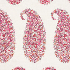 Shirala Paisley Magenta 173785 by Schumacher Designer Fabric