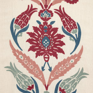 Anagada Embroidery Dusty Rose 74140 by Schumacher Designer Fabric