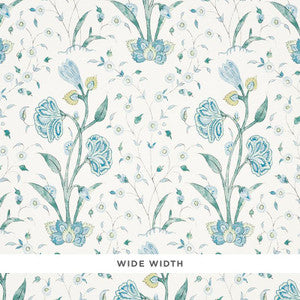 Khilana Floral Peacock 5009952 by Schumacher Designer Wallpaper