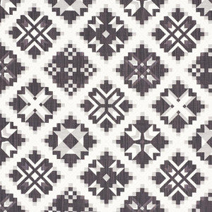 Tristan Patchwork Charcoal 76761 by Schumacher Designer Fabric