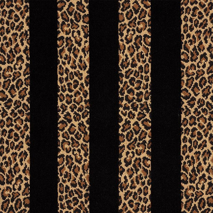 Guepard Stripe Velvet Black 77142 by Schumacher Designer Fabric Timothy Corrigan 13.5" - Swanky Fabrics -