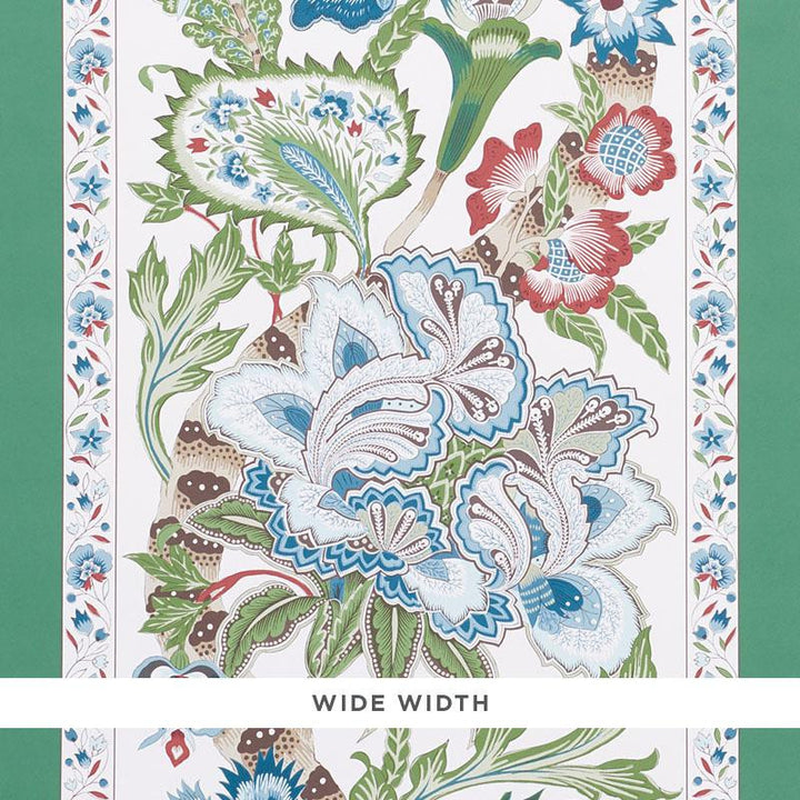 Anjou Stripe Emerald 5010170 by Schumacher Designer Wallpaper Timothy Corrigan 18.0" - Swanky Fabrics -