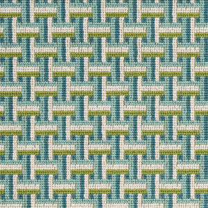 Saxon Pingl Peacock 76970 by Schumacher Designer Fabric