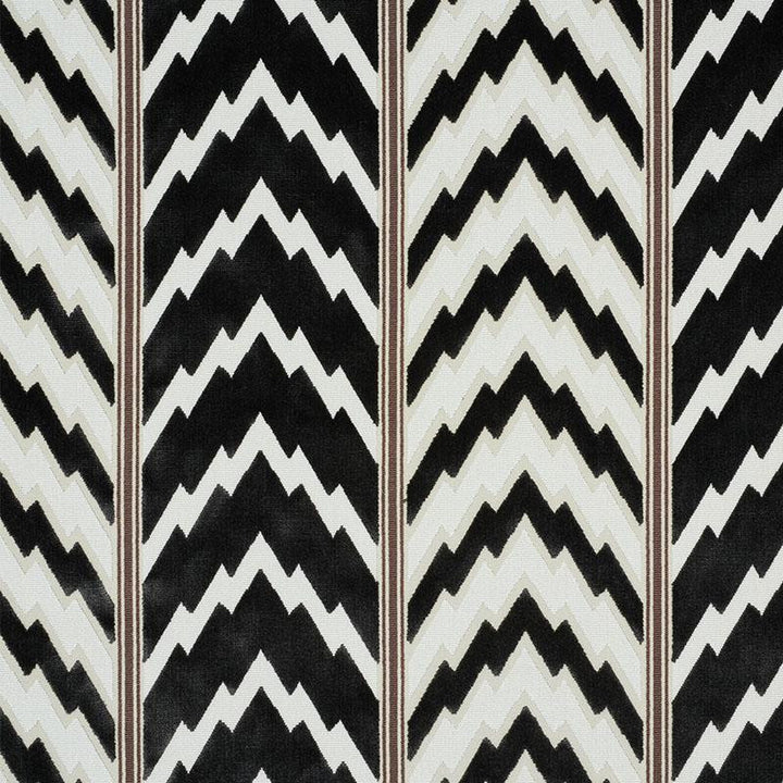 Florentine Velvet Black 77111 by Schumacher Designer Fabric Timothy Corrigan 13.62" - Swanky Fabrics -