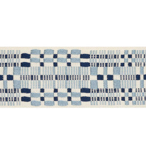 Brimfield Tape Blues 76950 by Schumacher Designer Trim