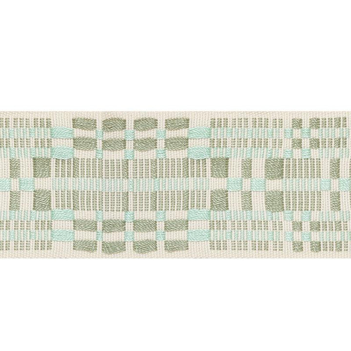 Brimfield Tape Sage 76952 by Schumacher Designer Trim Folk Art 7.25" - Swanky Fabrics -