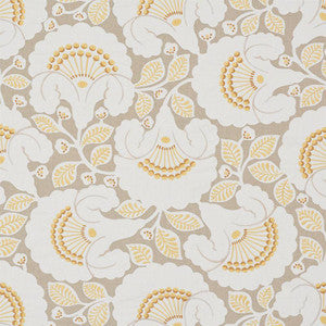 Jackie Appliqu Embroidery Natural 77300 by Schumacher Designer Fabric