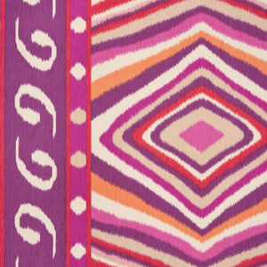 Terence Ikat Magenta 178581 by Schumacher Designer Fabric