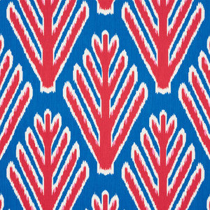 Bodhi Tree Blue & Red 178561 by Schumacher Designer Fabric