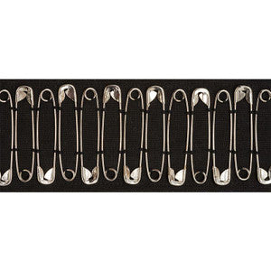 Punk Rock Mix Tape Black 77270 by Schumacher Designer Trim