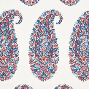 Shirala Paisley Delft & Rose 5009970 by Schumacher Designer Wallpaper