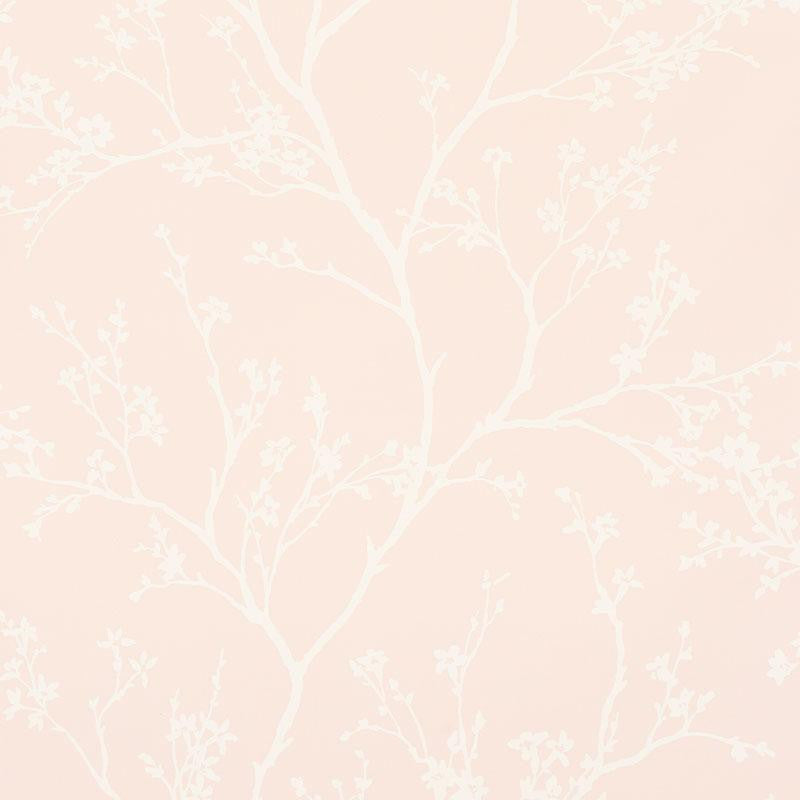 Twiggy Vinyl Blush 5010151 by Schumacher Designer Wallpaper Silver Lining Performance Wallcoverings 27.0" - Swanky Fabrics -