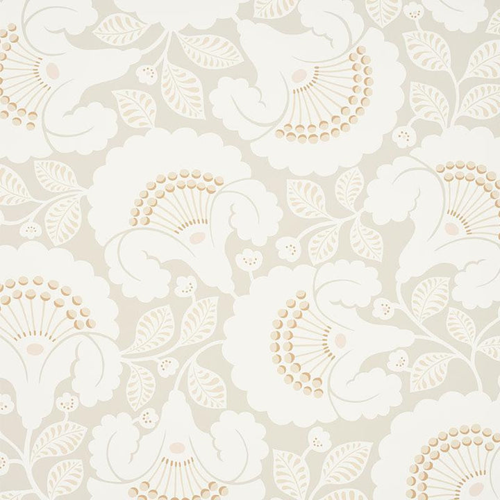 Jackie Neutral 5010372 by Schumacher Designer Wallpaper Wallflowers 27.0" - Swanky Fabrics -