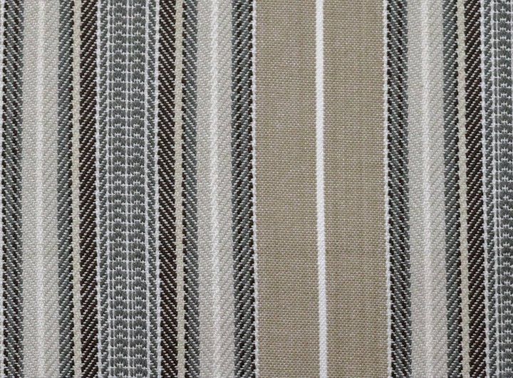 Montana Stripe Oatmeal by Roth & Tompkins Fabric - 100% Cotton - India - 15,001-30,000 double rubs - H: 6.5" - 54" - Fabric Carolina -