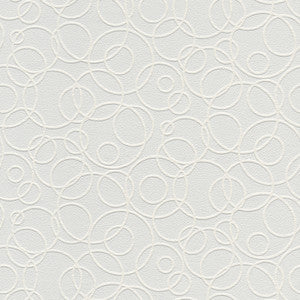 Artemisia White Circles Paintable Wallpaper by Brewster Designer
