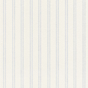 Elliott White Paintble Stripe Wallpaper by Brewster Designer