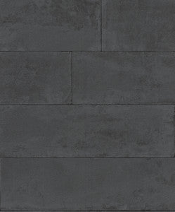 Lanier Black Stone Plank Wallpaper by Advantage Designer