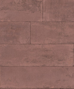 Lanier Oxblood Stone Plank Wallpaper by Advantage Designer