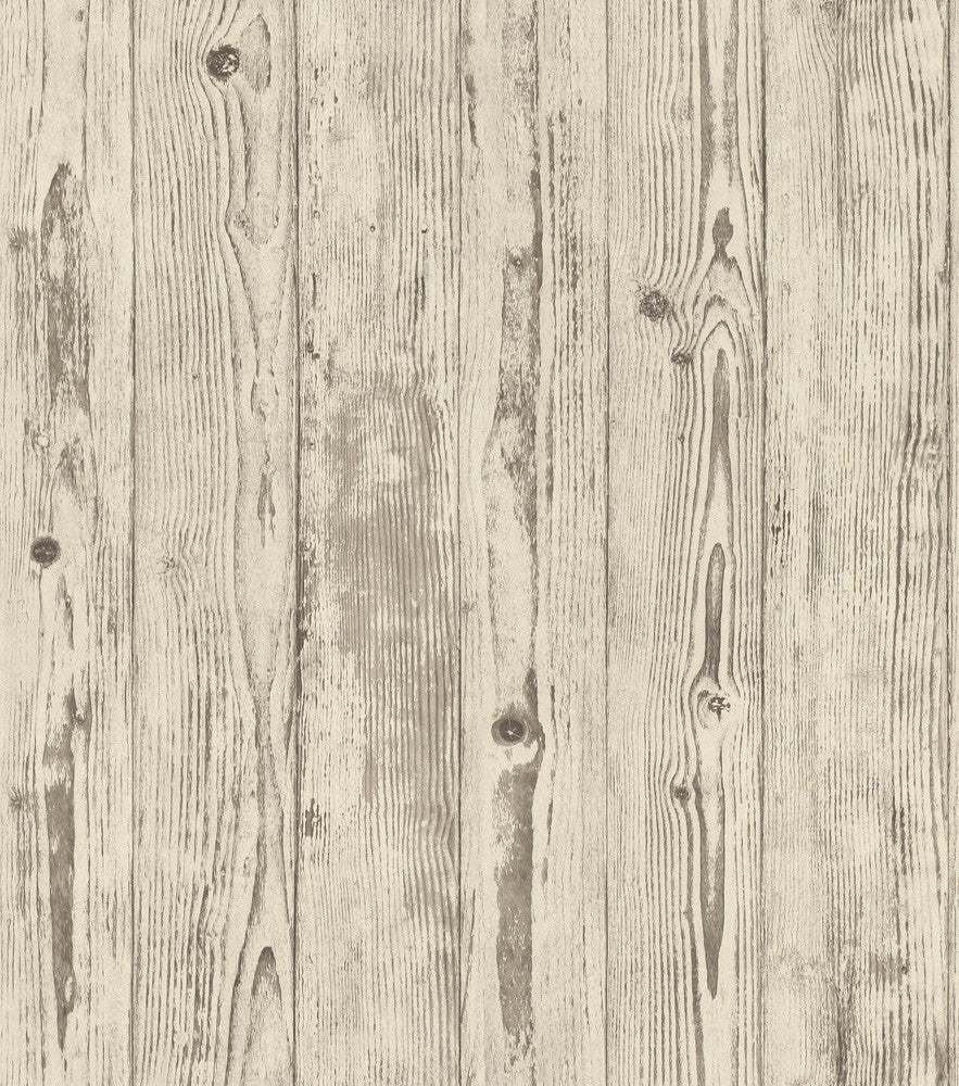 Albright Ivory Weathered Oak Panels Wallpaper by Advantage Designer Beyond Textures Covers about 57.8 square feet 21-in by 33-ft long roll Unpasted 0 - Swanky Fabrics -