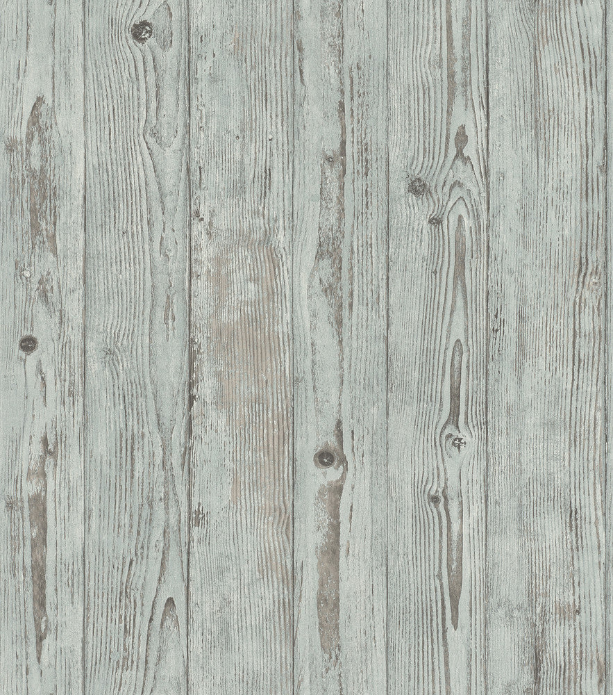 Albright Light Blue Weathered Oak Panels Wallpaper by Advantage Designer Beyond Textures Covers about 57.8 square feet 21-in by 33-ft long roll Unpasted 0 - Swanky Fabrics -
