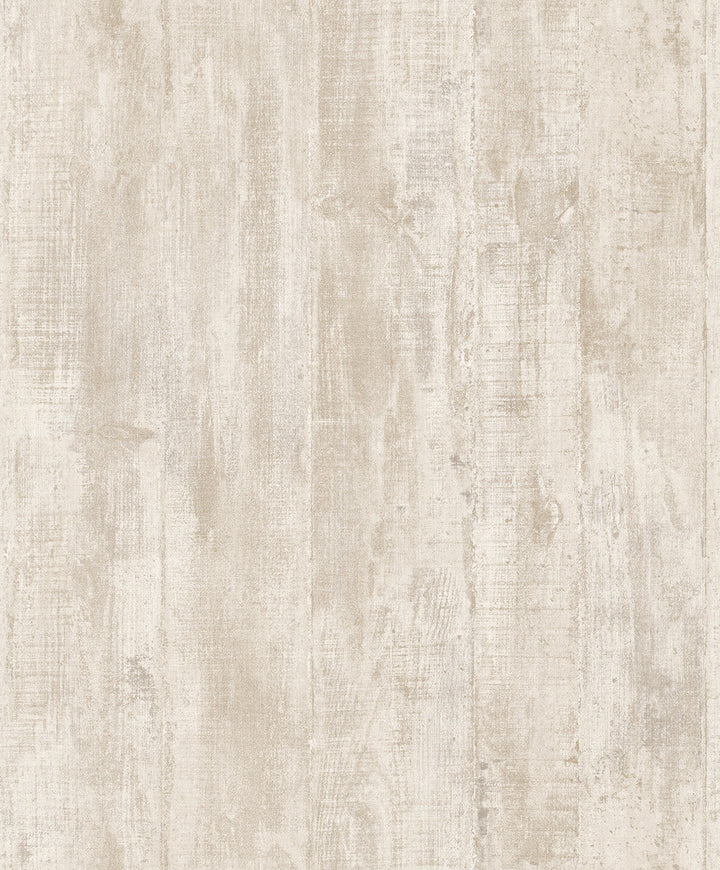 Huck Cream Weathered Wood Plank Wallpaper by Advantage Designer Geo & Textures Covers about 57.5 square feet 20.9-in by 33-ft long roll Unpasted 0 - Swanky Fabrics -