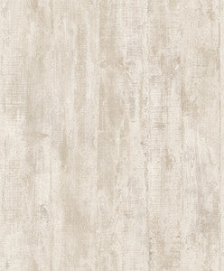 Huck Cream Weathered Wood Plank Wallpaper by Advantage Designer