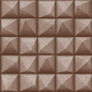Dax Copper 3D Geometric Wallpaper by Advantage Designer