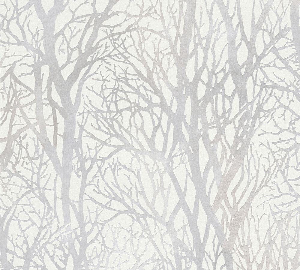 Yasuo Cream Tree Branch Wallpaper by Advantage Designer Windsong Covers about 57.5 square feet 20.9-in by 33-ft long roll Unpasted 25.2 - Swanky Fabrics -