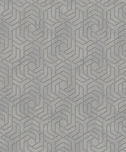 Tama Grey Geometric Wallpaper by Advantage Designer