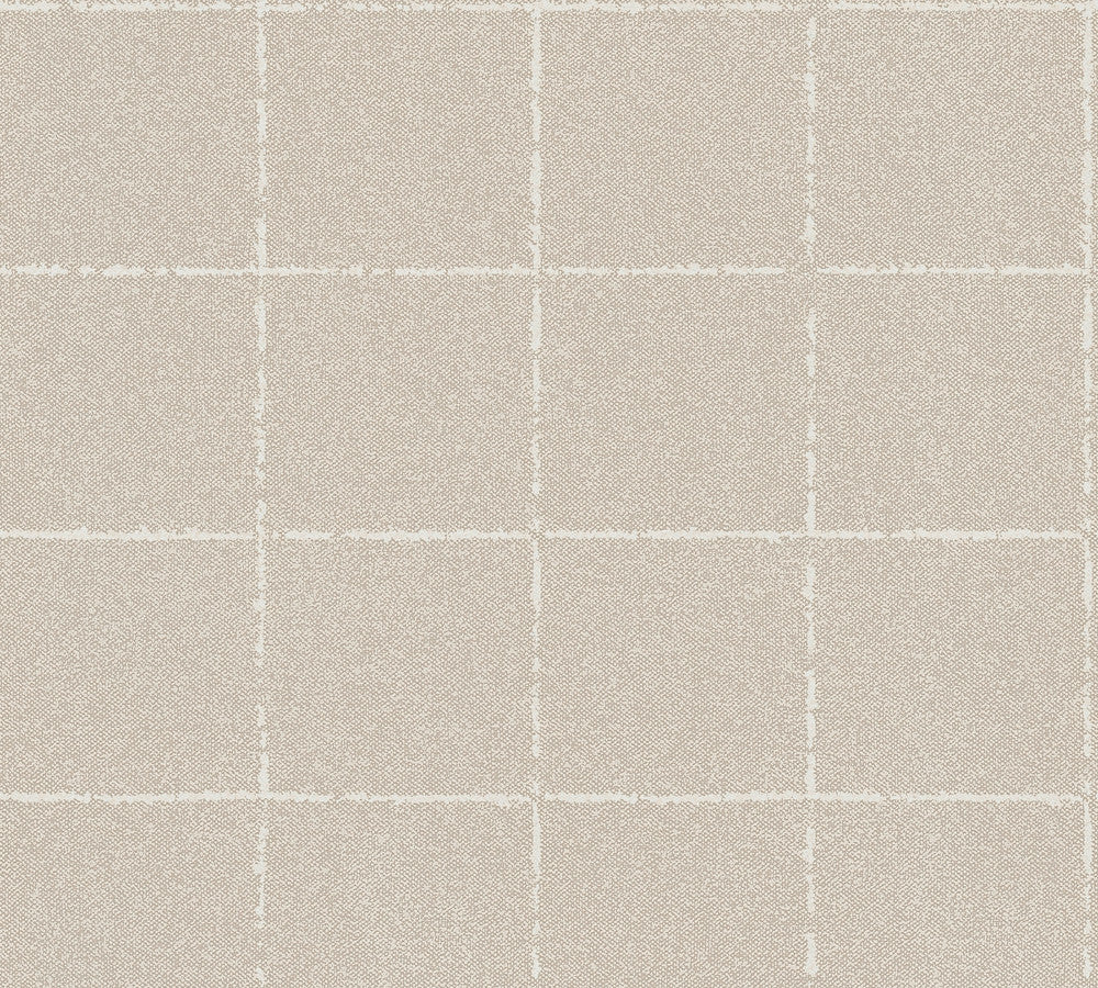 Kishi Neutral Tile Wallpaper by Advantage Designer Windsong Covers about 57.5 square feet 20.9-in by 33-ft long roll Unpasted 5.1 - Swanky Fabrics -