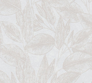 Suki Cream Leaves Wallpaper by Advantage Designer