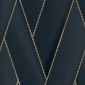 Manfred Navy Modern Herringbone Wallpaper by Advantage Designer