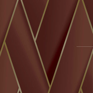 Manfred Ruby Modern Herringbone Wallpaper by Advantage Designer