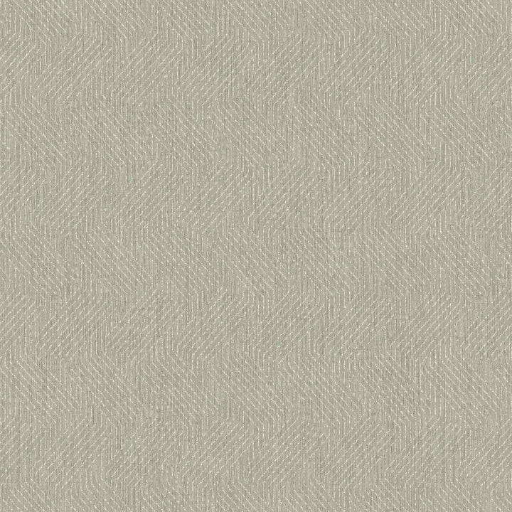 Elbert Taupe Zig Zag Wallpaper by Advantage Designer Passport Covers about 57.5 square feet 20.9-in by 33-ft long roll Unpasted 25.2 - Swanky Fabrics -