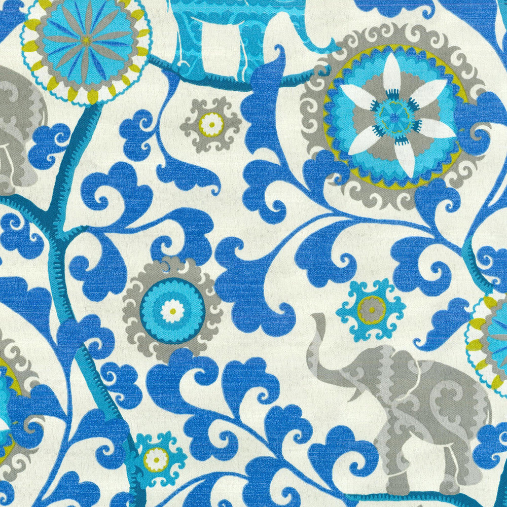 Pkl Od Menagerie Sapphire 404271 by PKL Studio Designer Fabric PKL OD JUNE 2015 100% Spun Polyester U.S.A. Wyzenbeek 51,000 Horizontal: 13.50" and Vertical: 18.00" 54" - Swanky Fabrics -