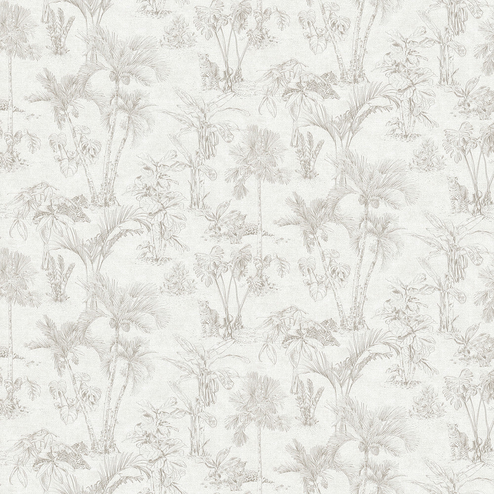 Zapata Off White Trees Wallpaper by Advantage Designer Cuba Covers about 57.5 square feet 20.9-in by 33-ft long roll Unpasted 0 - Swanky Fabrics -