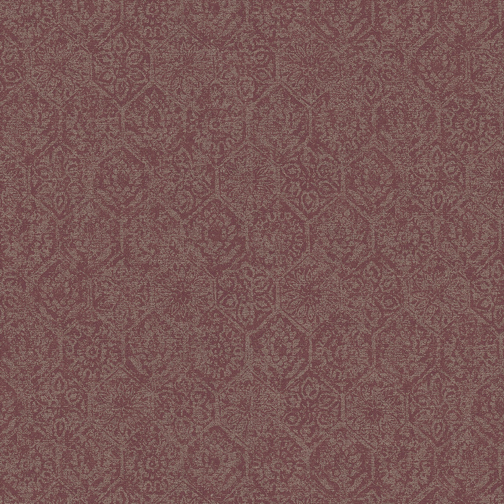 Edsel Maroon Geometric Wallpaper by Advantage Designer Cuba Covers about 57.5 square feet 20.9-in by 33-ft long roll Unpasted 25.2 - Swanky Fabrics -