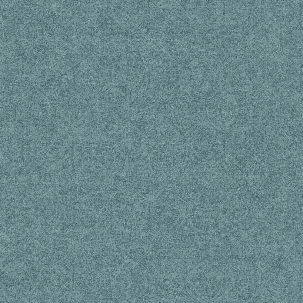 Edsel Blue Geometric Wallpaper by Advantage Designer Cuba Covers about 57.5 square feet 20.9-in by 33-ft long roll Unpasted 25.2 - Swanky Fabrics -
