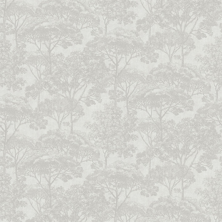 Teatro White Trees Wallpaper by Advantage Designer Cuba Covers about 57.5 square feet 20.9-in by 33-ft long roll Unpasted 25.2 - Swanky Fabrics -