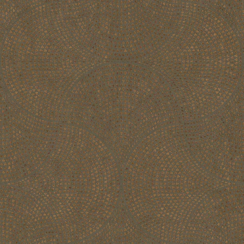 Bel Air Copper Fan Wallpaper by Advantage Designer Cuba Covers about 57.5 square feet 20.9-in by 33-ft long roll Unpasted 20.9 - Swanky Fabrics -