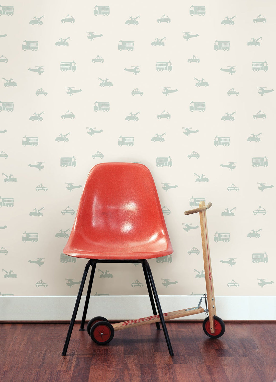 Briony Sage Vehicles Wallpaper by Chesapeake Designer