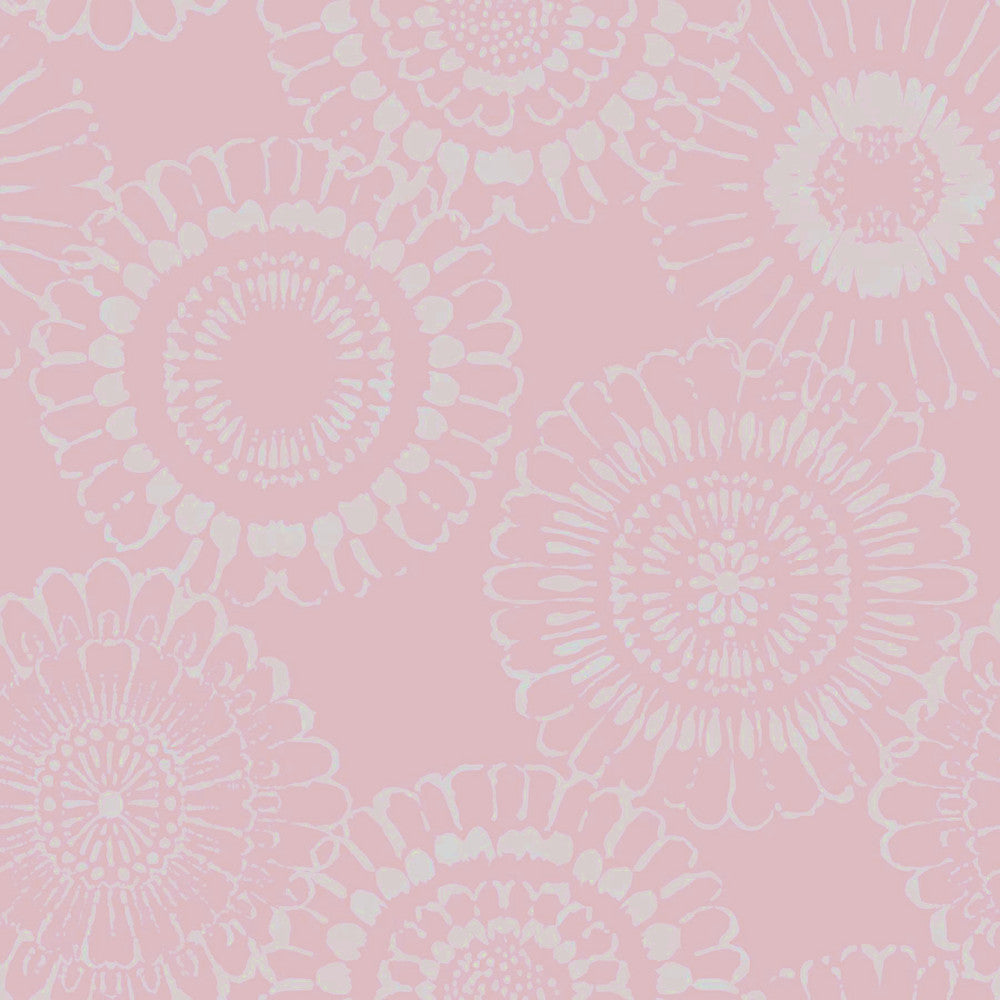Sonnet Pink Floral Wallpaper by Chesapeake Designer Fable Covers about 57.5 square feet 20.9-in by 33-ft long roll Unpasted 20.9 - Swanky Fabrics -