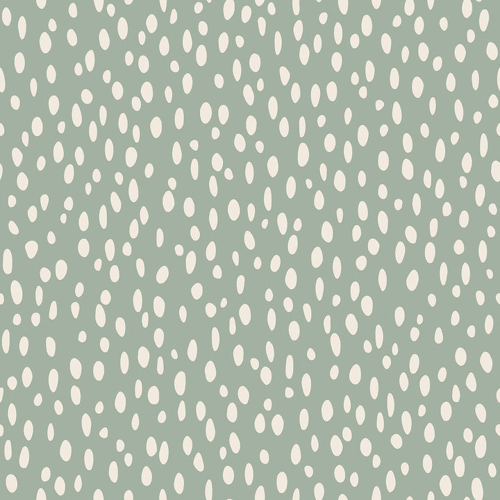 Willa Moss Dots Wallpaper by Chesapeake Designer Fable Covers about 57.5 square feet 20.9-in by 33-ft long roll Unpasted 20.9 - Swanky Fabrics -