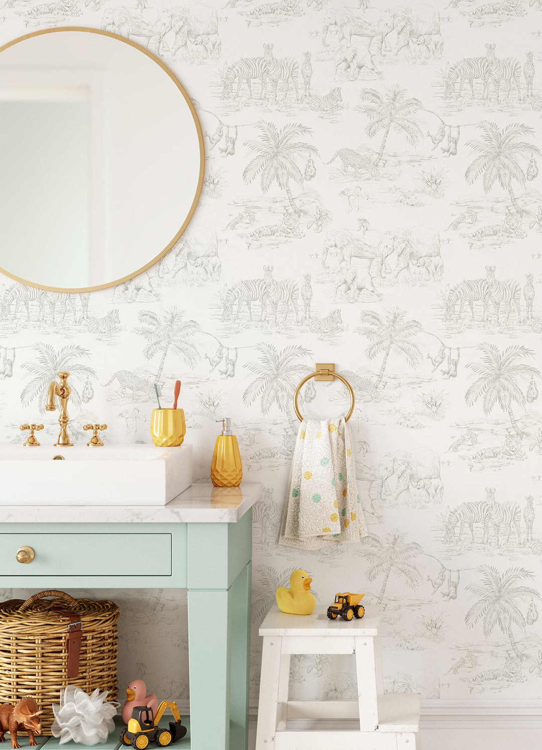 Boheme Platinum Animals Wallpaper by Chesapeake Designer