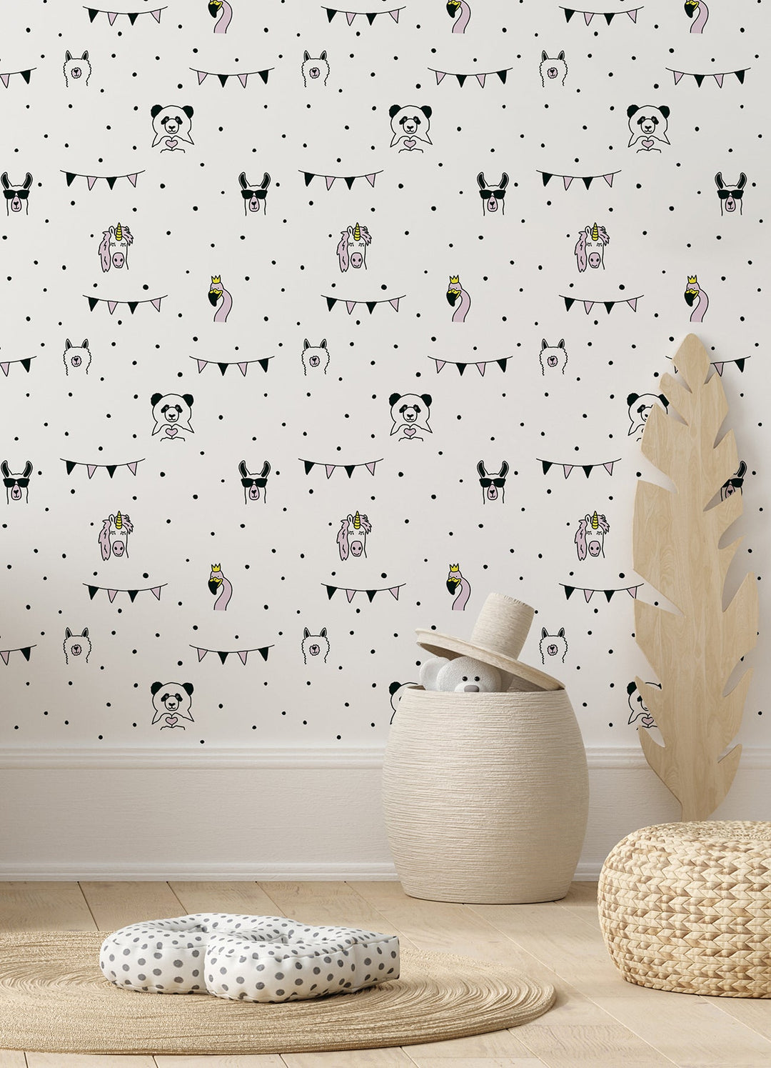 Orlow Pink Llama Wallpaper by Chesapeake Designer