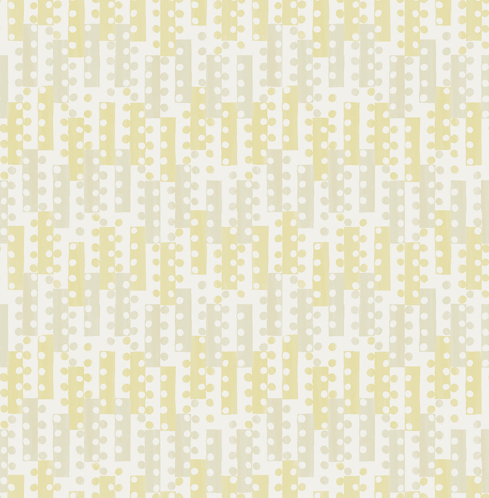 Erik Yellow Building Blocks Wallpaper by A-Street Prints Designer Hannah Covers about 56.4 square feet 20.5-in by 33-ft long roll Unpasted 10.4 - Swanky Fabrics -